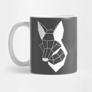 Low Poly Fox Line White Mug